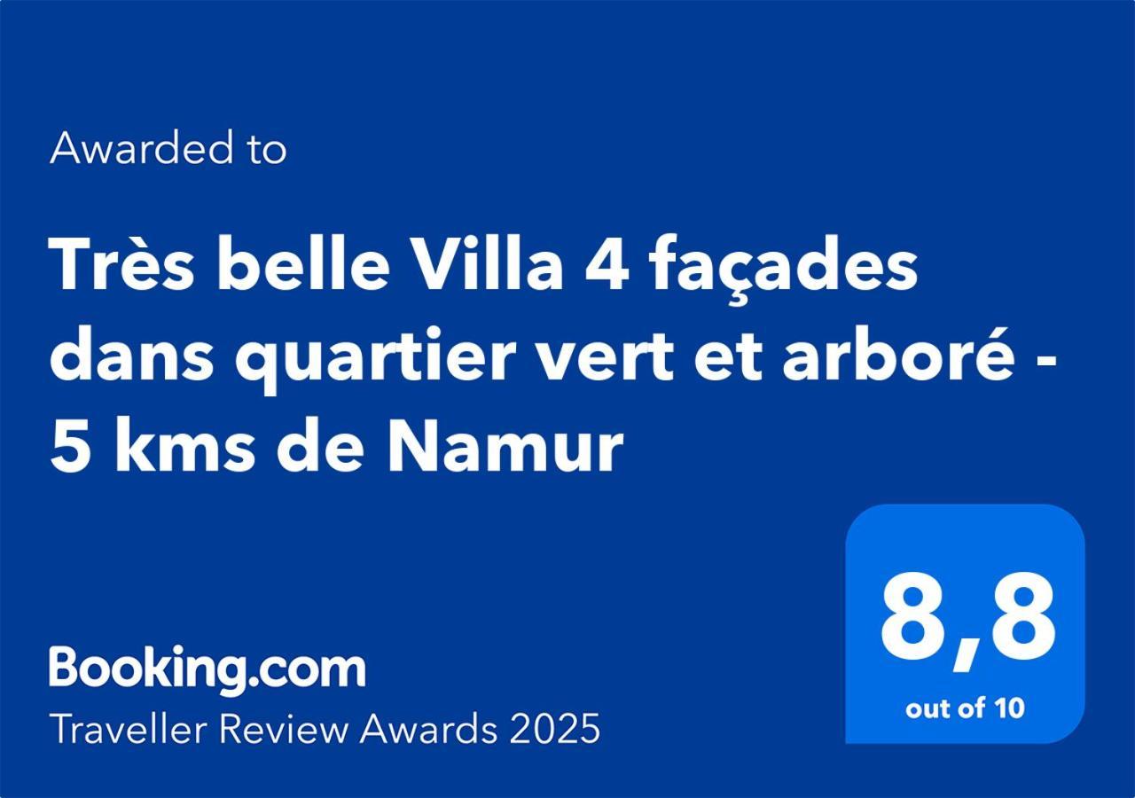Tres Belle Villa 4 Facades Dans Quartier Vert Et Arbore - 5 Kms De Namur  Exterior foto